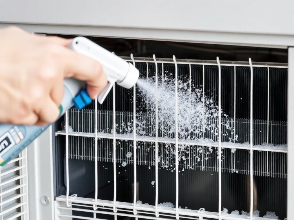 تنظيف ملفات التبريد برغوة التنظيف