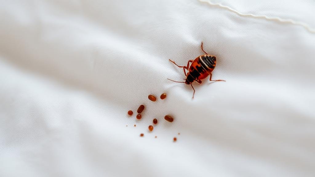 علامات وجود بق الفراش وبيضه على المفروشات