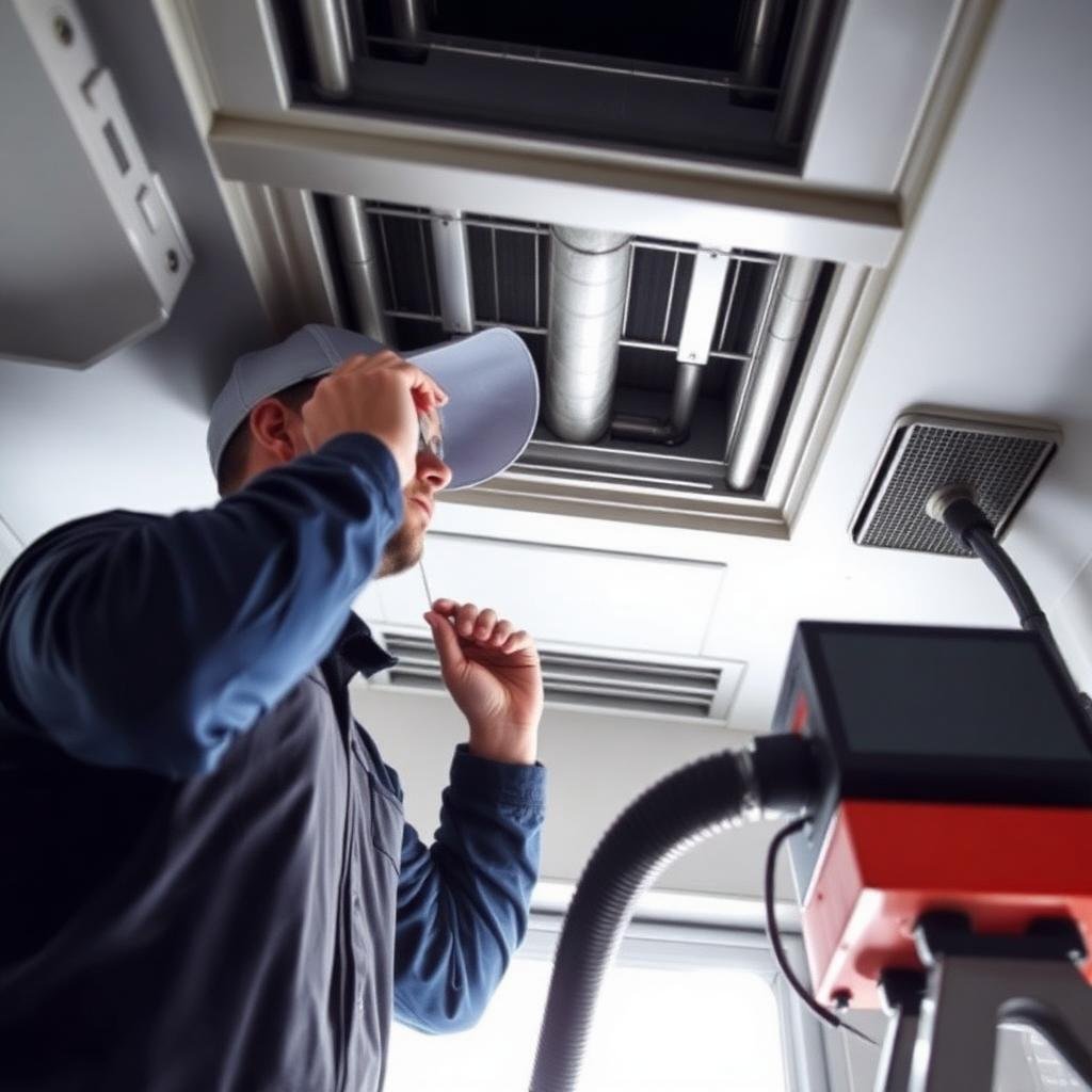 تنظيف مجاري التكييف المركزي