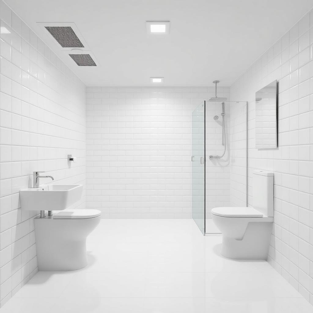 حمام نظيف ومرتب خالٍ من الصراصير