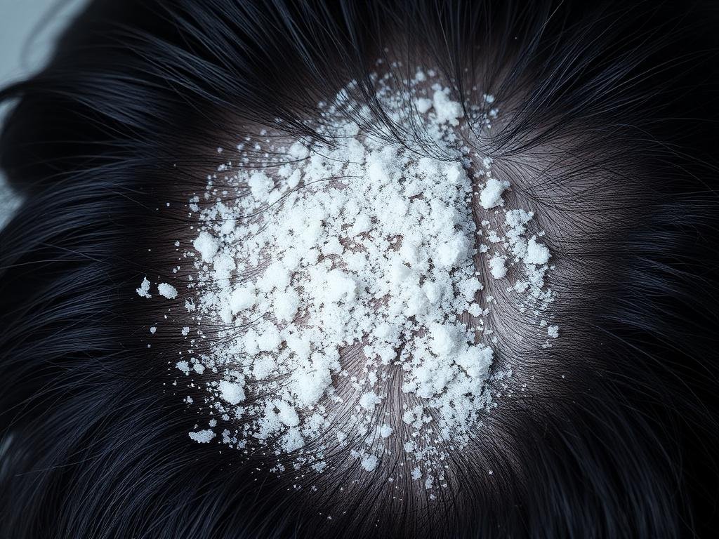 قشرة فروة الرأس البيضاء