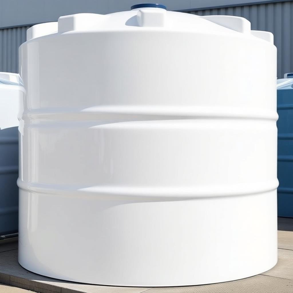 خزان فيبر جلاس جديد باللون الأبيض