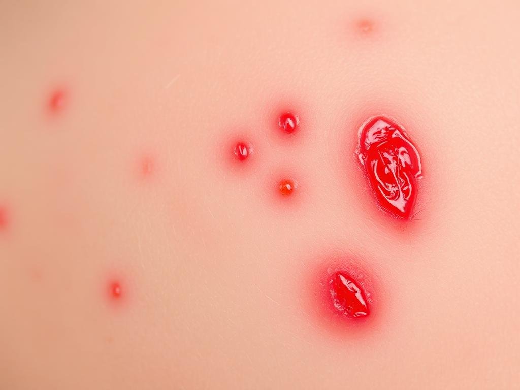 آثار لدغة النمل الناري على الجلد