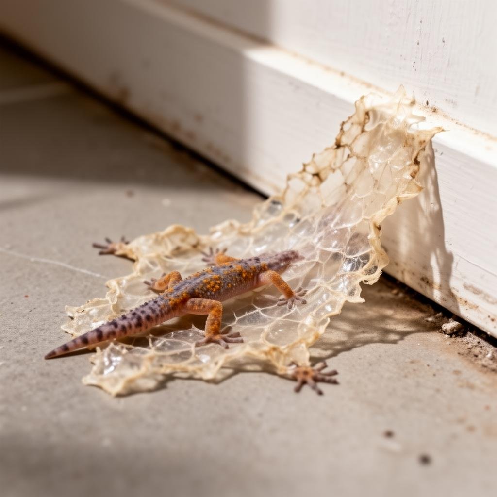 جلد أبو بريص المنسلخ الشفاف