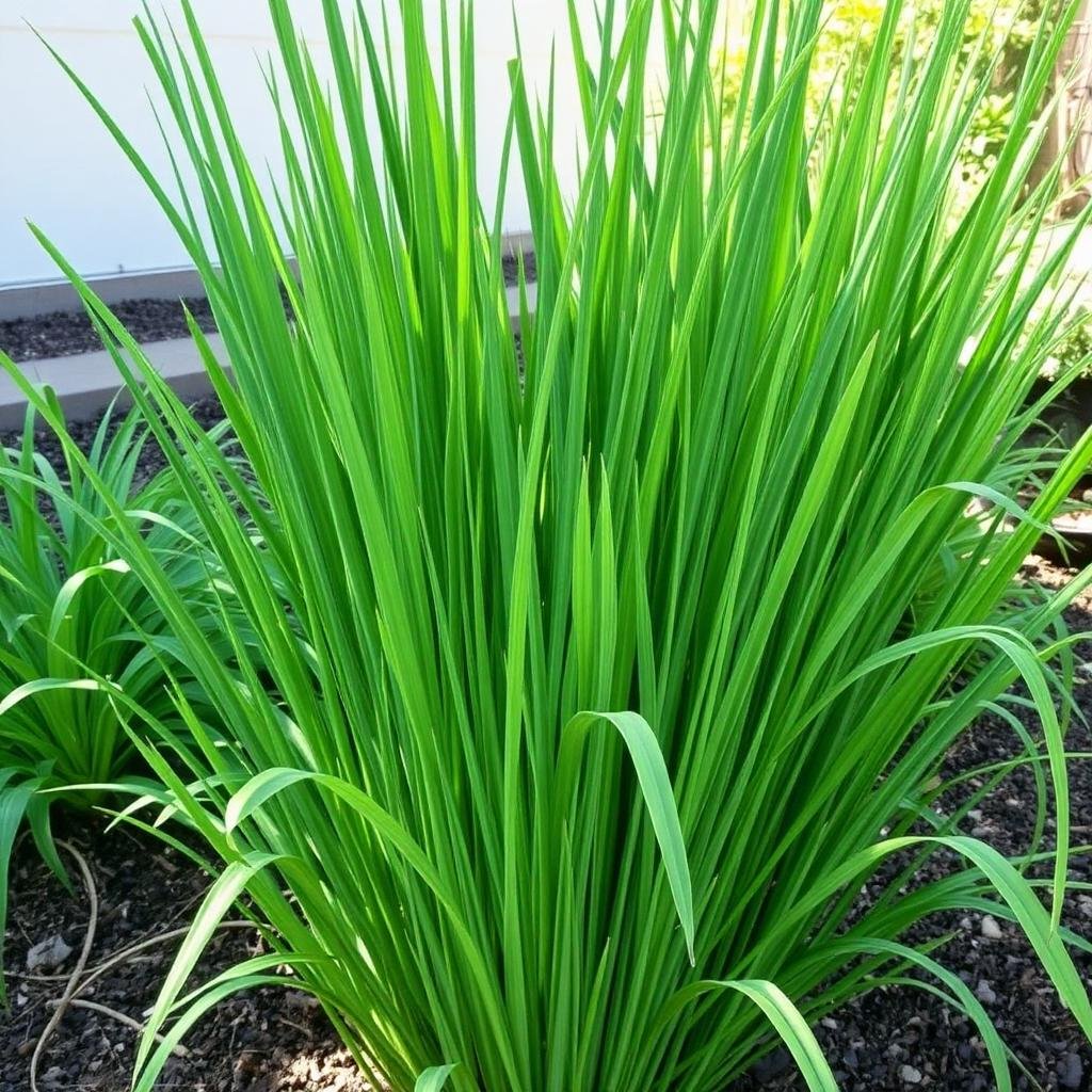 عشبة الليمون في الحديقة