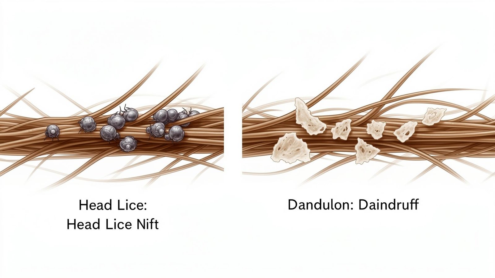 توضيح الفرق بين القمل والصئبان وقشرة الشعر