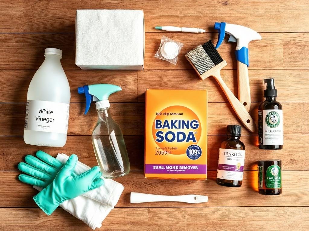 أدوات ومواد طبيعية لإزالة العفن من الجدران