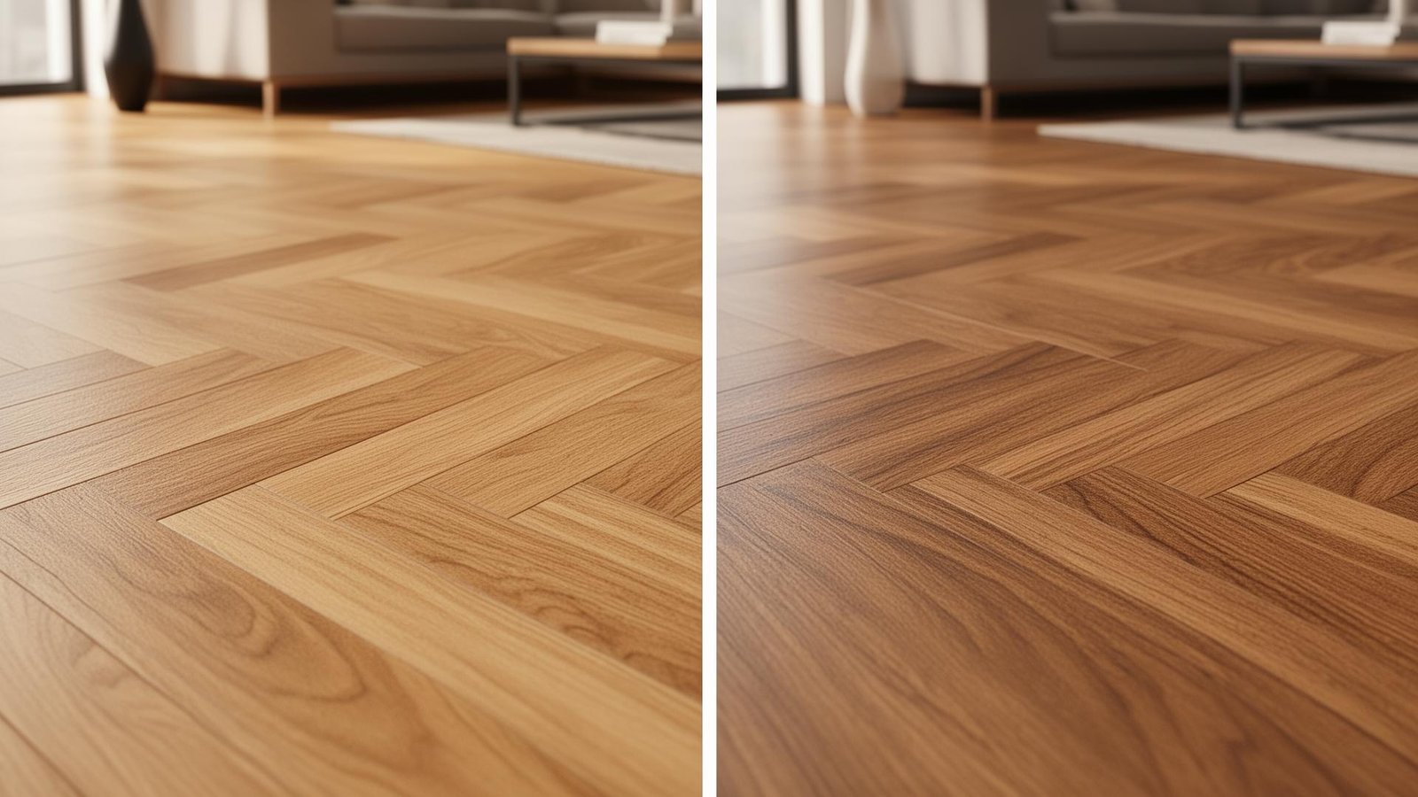 مقارنة بين أرضيات الباركيه الطبيعي وأرضيات HDF اللامينيت