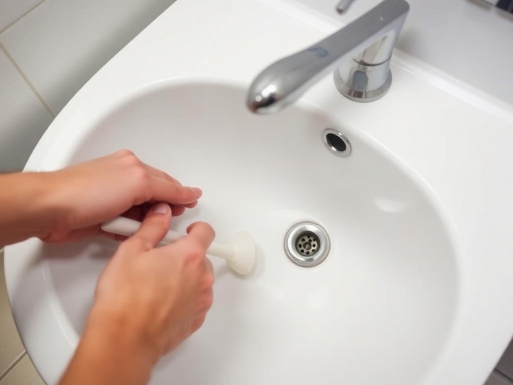 استخدام المكبس لتسليك البالوعة