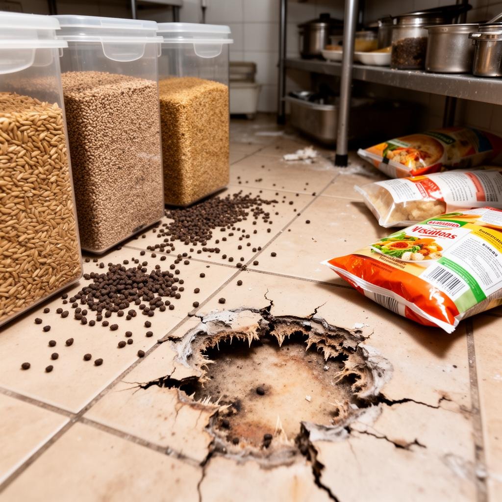 تلوث الطعام بفضلات الفئران خطر صحي كبير في المنازل