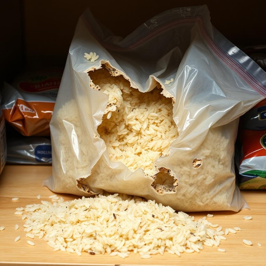 تلف مواد التخزين من قضم الفئران