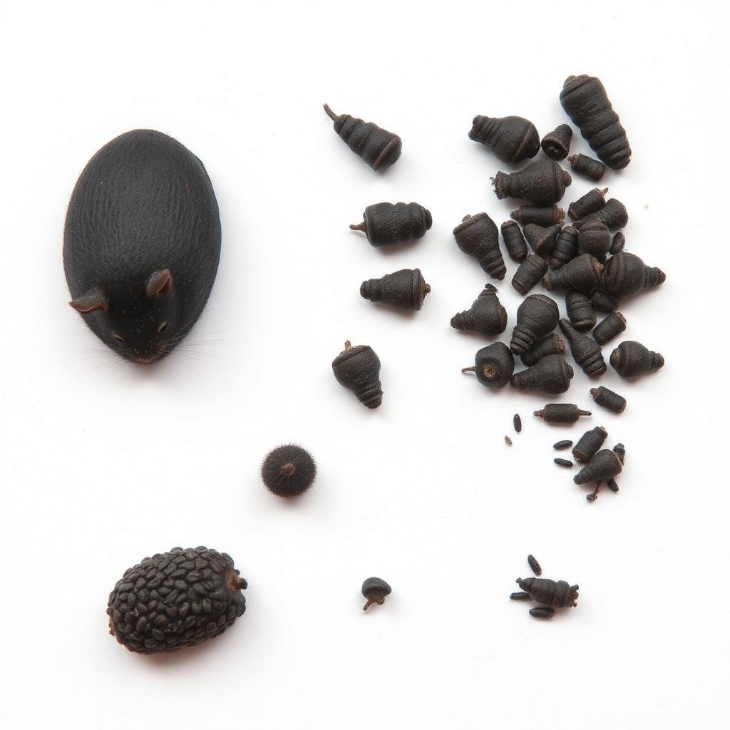 الفرق بين فضلات الجرذ النرويجي وجرذ السقف والفأر المنزلي