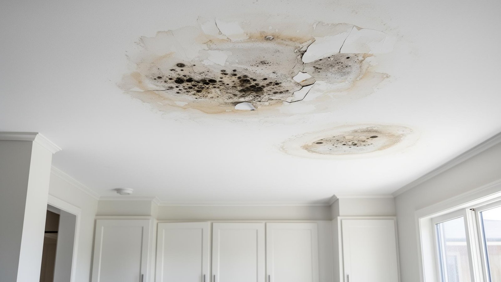 علامات تلف العزل وتسرب المياه على السقف