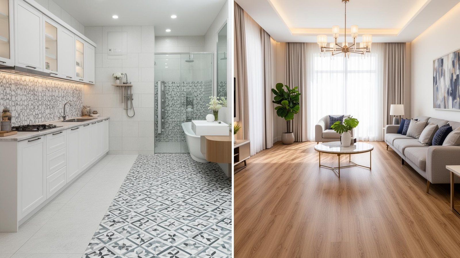 دليل اختيار الأرضيات حسب غرف المنزل