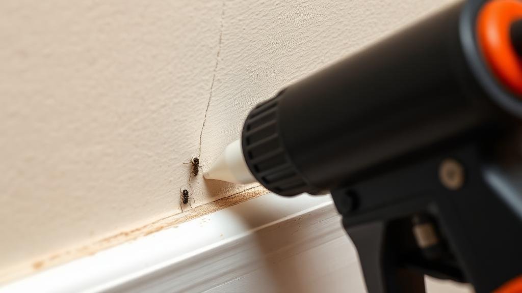 سد الشقوق لمنع دخول النمل