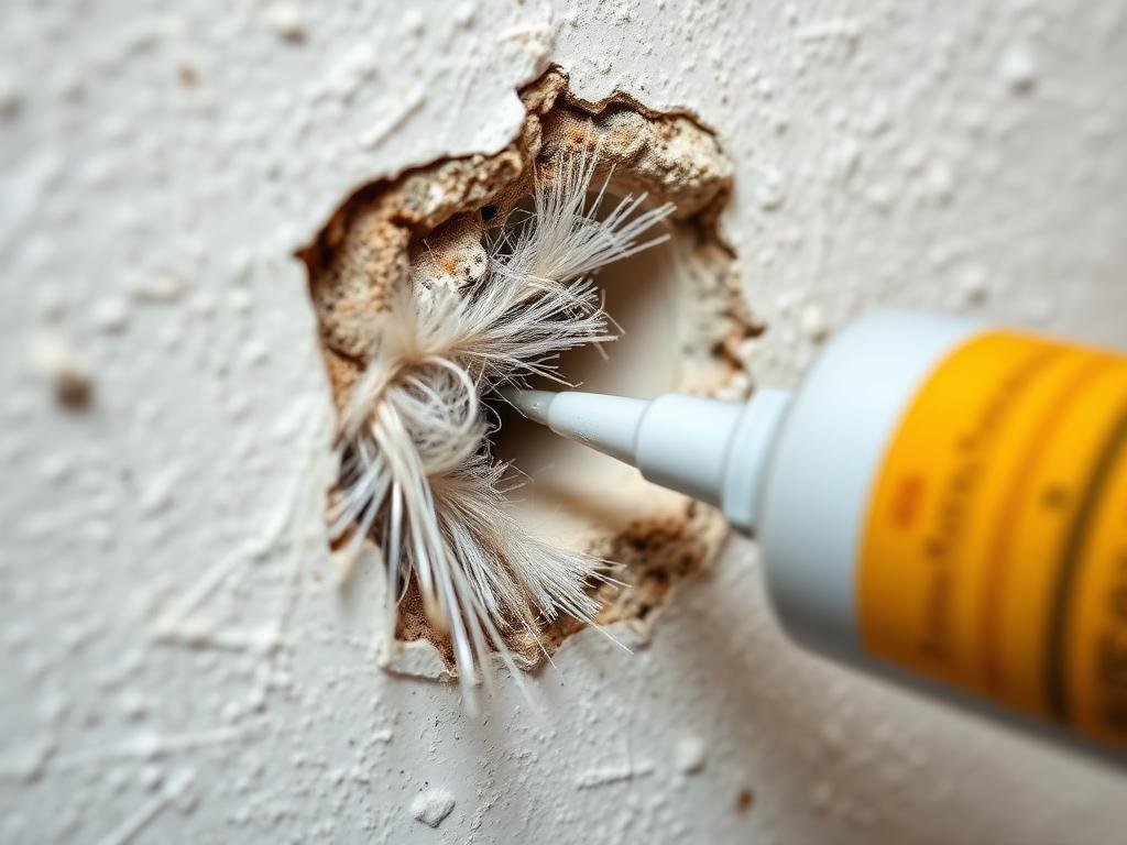 سد الثقوب والفتحات في الجدران لمنع دخول الفئران