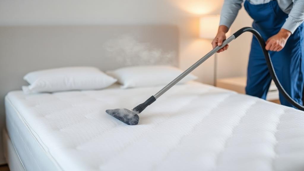 تنظيف المرتبة بالبخار للقضاء على الحشرات