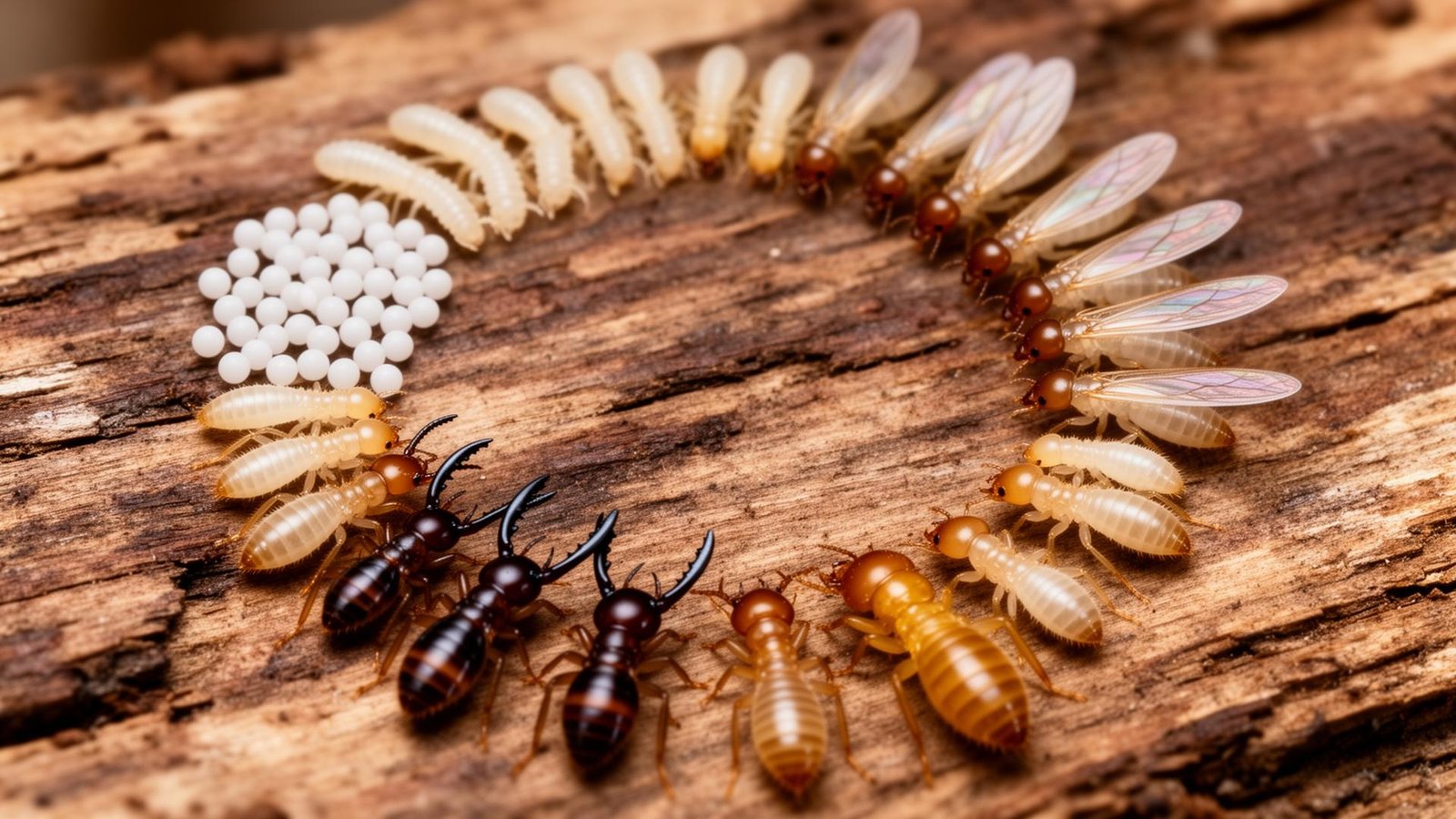 دورة حياة النمل الأبيض من البيضة إلى المستعمرة