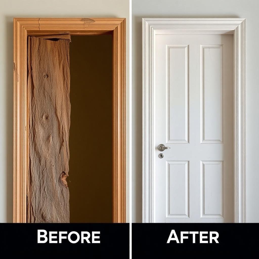 قبل وبعد علاج الأرضة