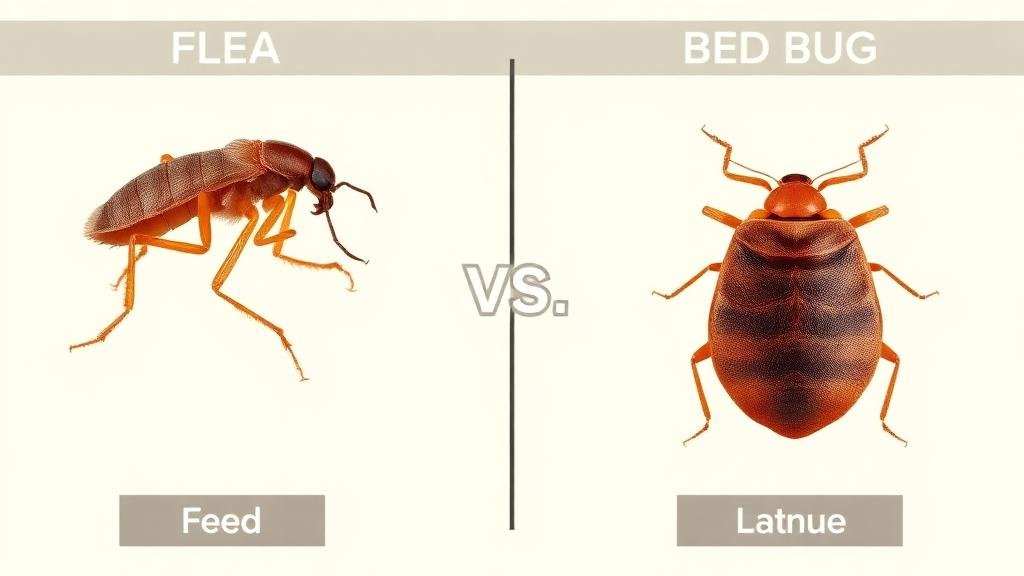مقارنة توضيحية بين البرغوث وبق الفراش - الشكل والحجم والخصائص