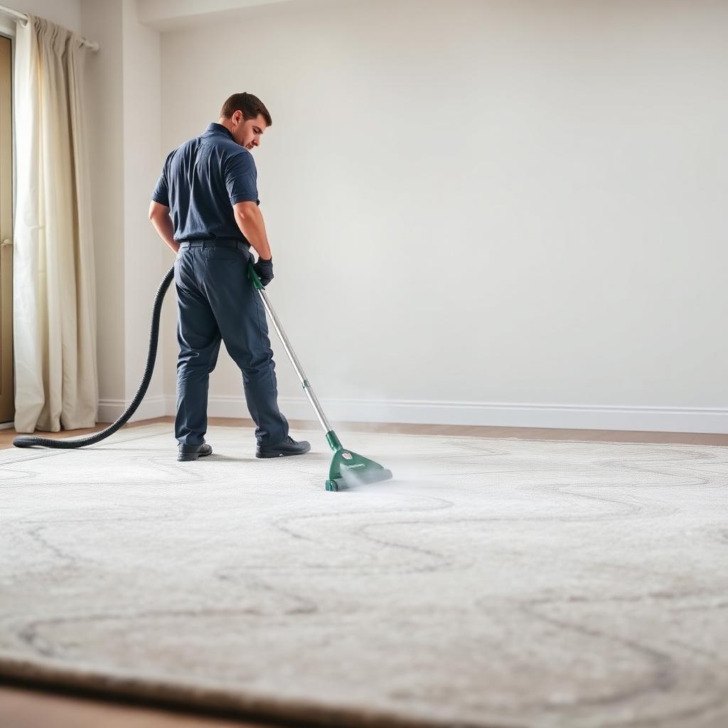 عملية غسيل سجاد بتقنية الاستخراج بالماء الساخن