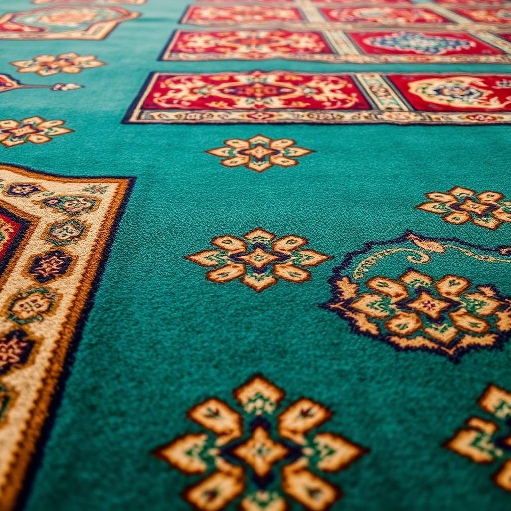 سجاد مسجد إسلامي نظيف بالدمام - زخارف هندسية