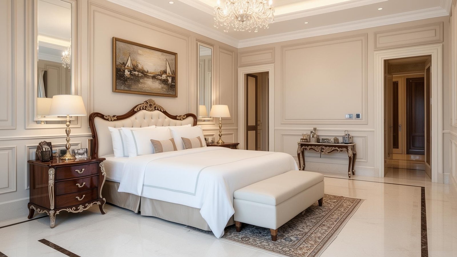 تنظيف غرف النوم في الفلل