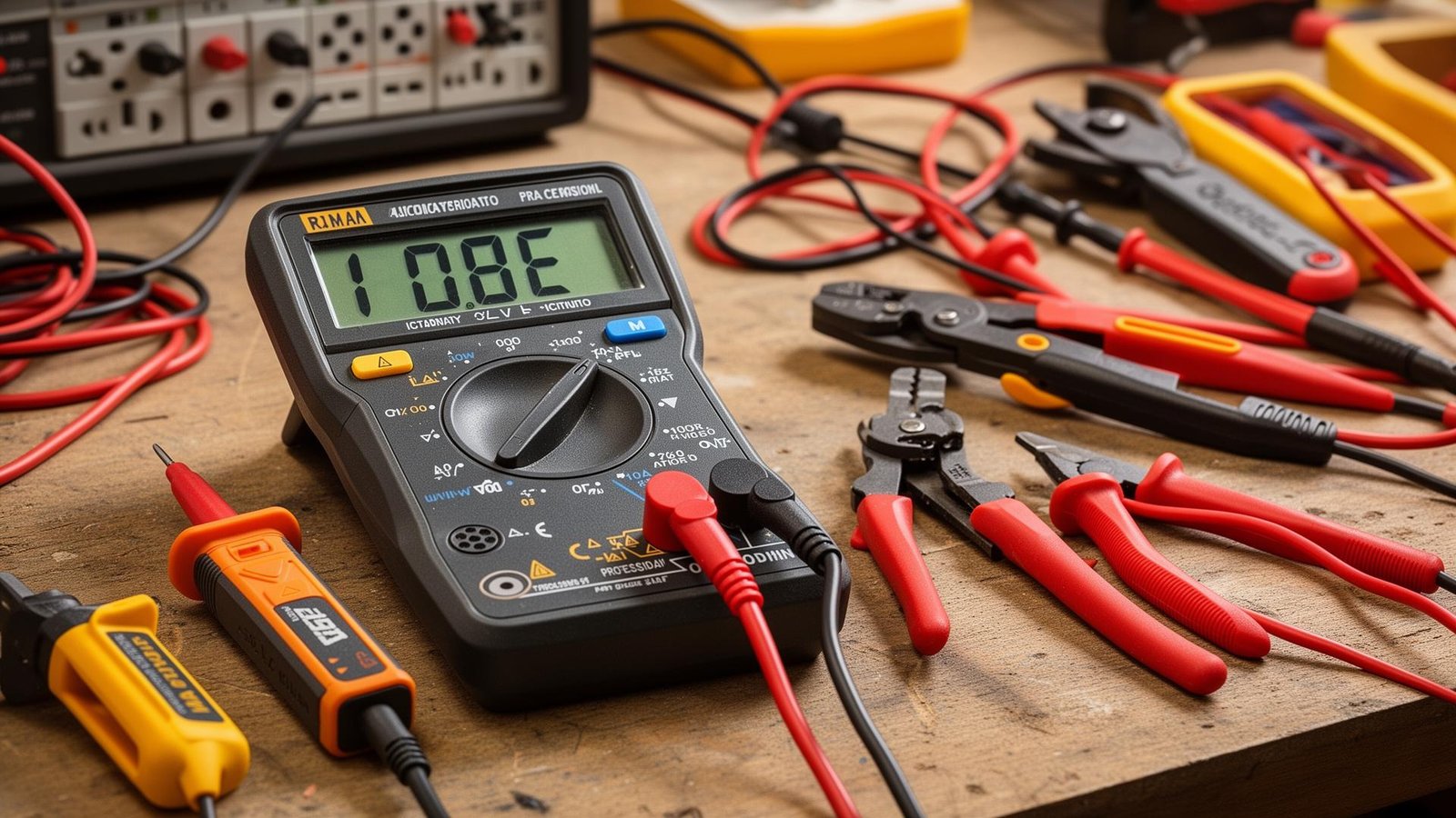 أدوات فحص واختبار الكهرباء الرقمية