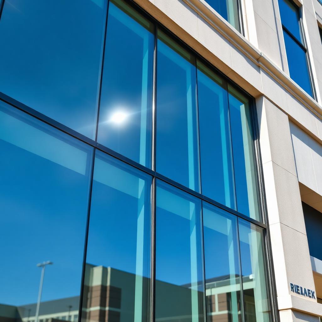 واجهة مبنى نظيفة ولامعة بعد التنظيف الاحترافي