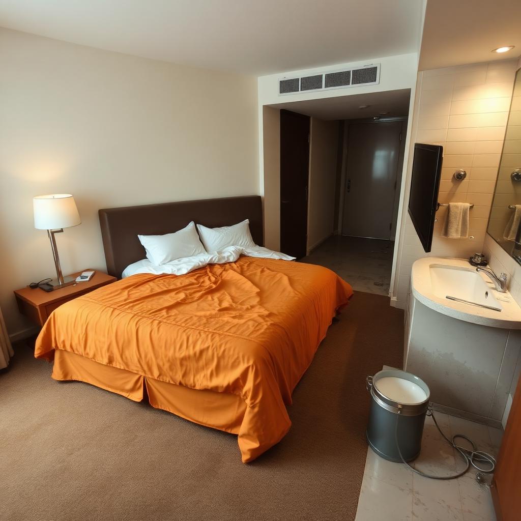 غرفة فندقية تحتاج تنظيف احترافي عميق