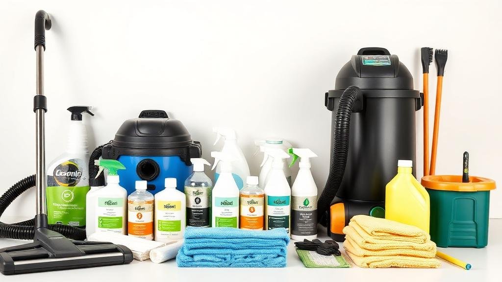 معدات ومواد التنظيف الاحترافية المستخدمة من شركة الشهاب كنترول في جدة