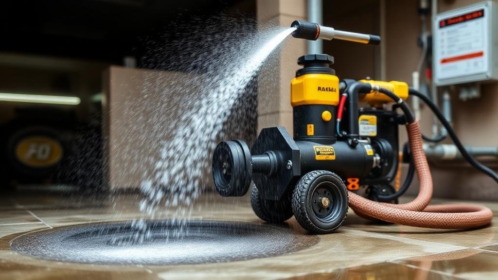 جهاز تسليك بضغط الماء العالي