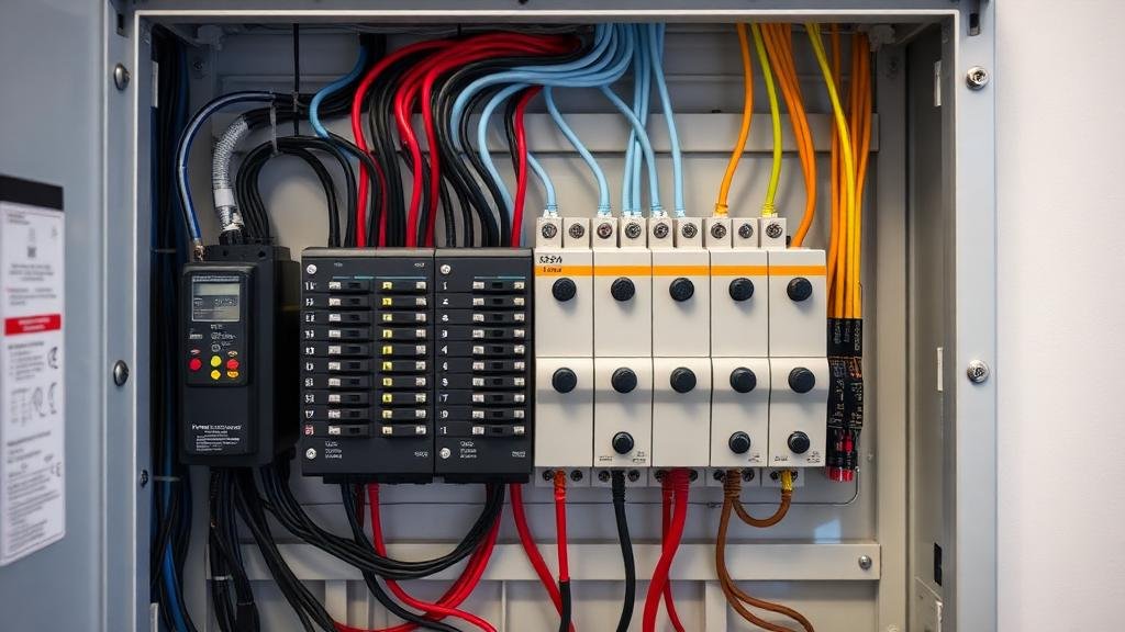 لوحة توزيع كهربائية حديثة بعد التركيب الاحترافي في منزل بجدة