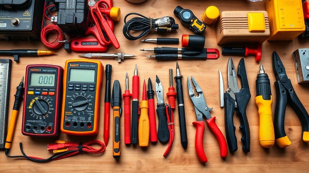 أدوات ومعدات الكهربائي الاحترافية المستخدمة من فريق الشهاب كنترول في جدة