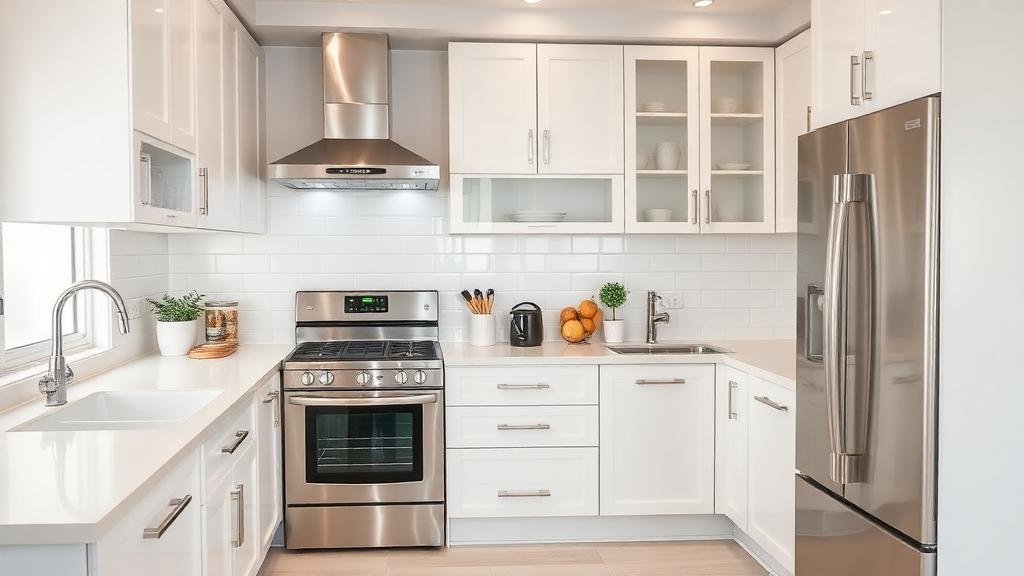 مطبخ نظيف ولامع بعد خدمة التنظيف العميق من الشهاب كنترول في جدة