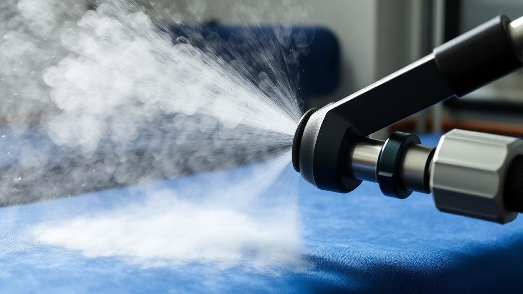 جهاز تنظيف بالبخار الاحترافي يعمل على تنظيف وتعقيم الأقمشة في جدة