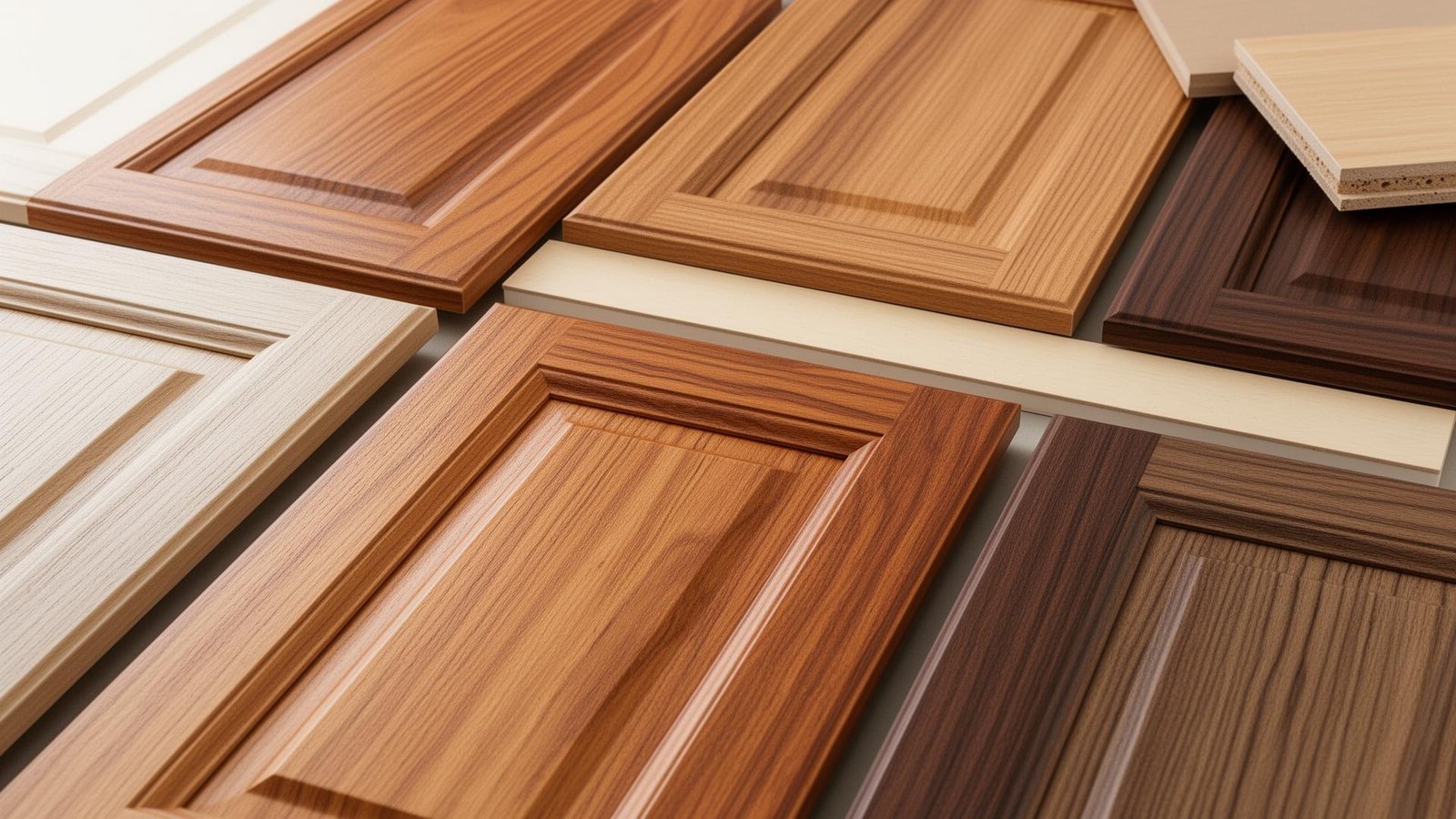 عينات ألوان وخامات أبواب المطابخ