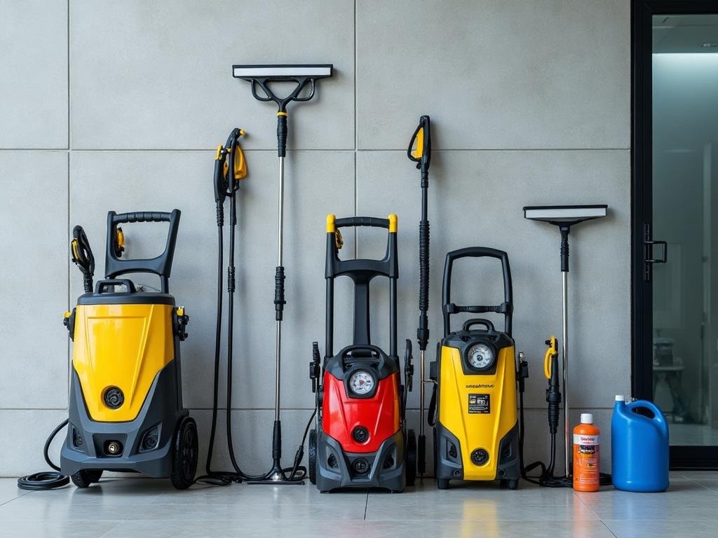 معدات تنظيف الواجهات المتخصصة - ماكينات ضغط عالي وأدوات احترافية