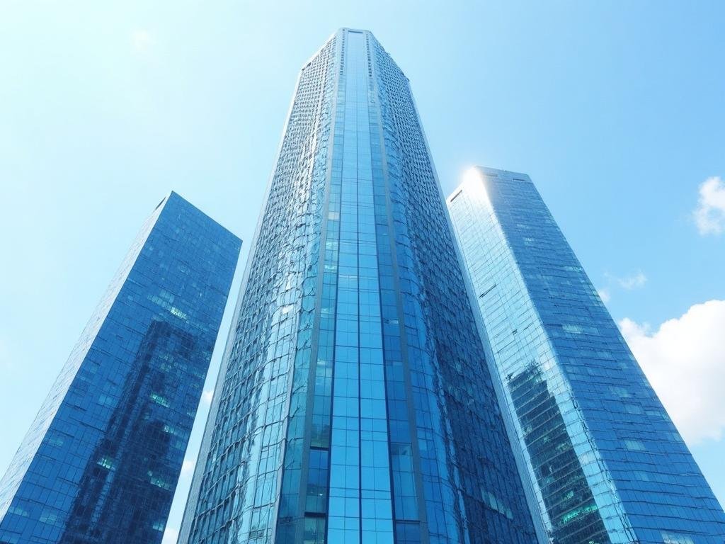 واجهة زجاجية نظيفة ولامعة بعد التنظيف - نتائج غسيل واجهات مكة