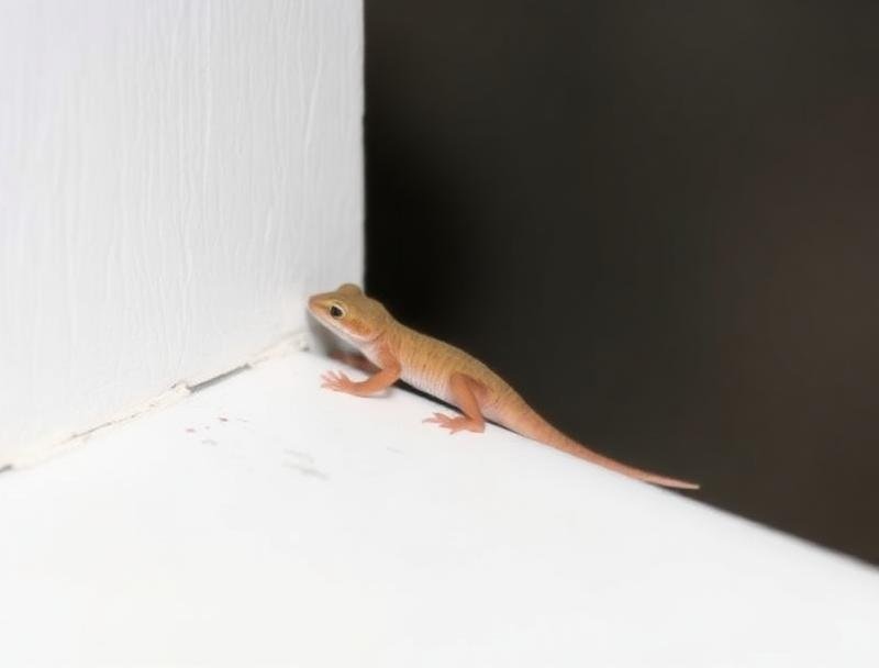 أبو بريص (الوزغ) على جدار في مكة المكرمة