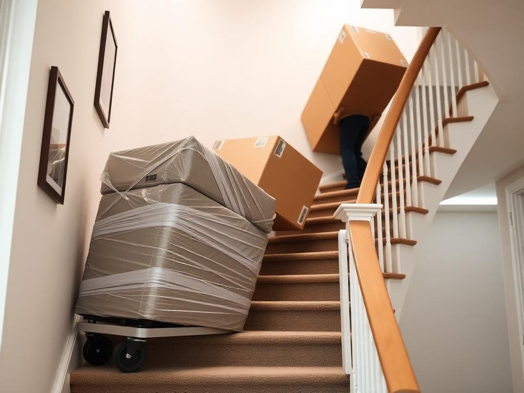 نقل الأثاث عبر السلالم