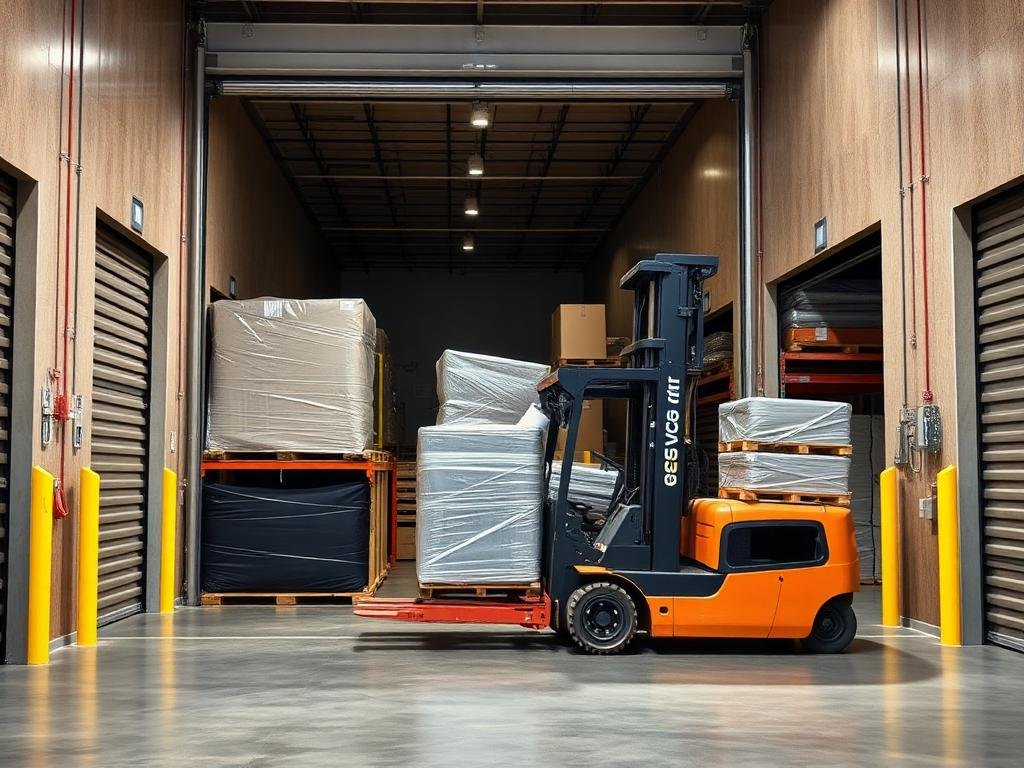 تحميل الأثاث في المستودع