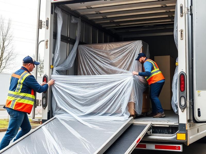 عملية نقل العفش الاحترافية - تغليف وتحميل