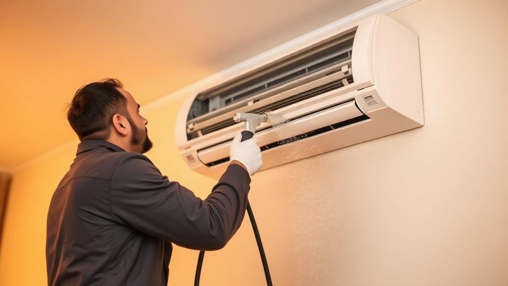 فني غسيل مكيفات سبليت بالرياض - تنظيف احترافي بالضغط العالي