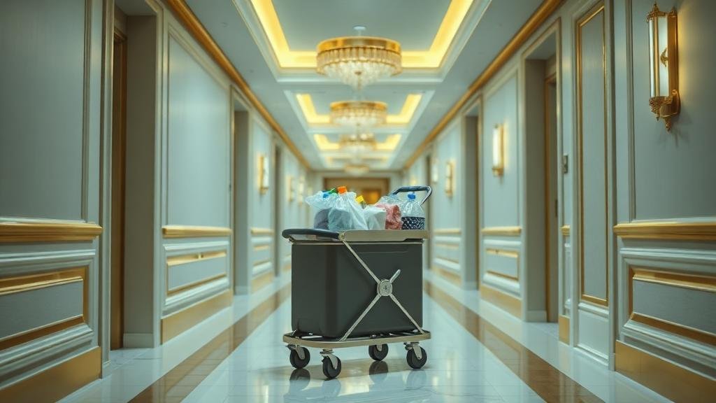 خدمات تنظيف الفنادق في الرياض - عربة نظافة فندقية
