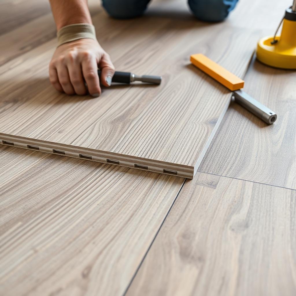 تركيب أرضيات SPC الحجرية البلاستيكية بنظام النقر