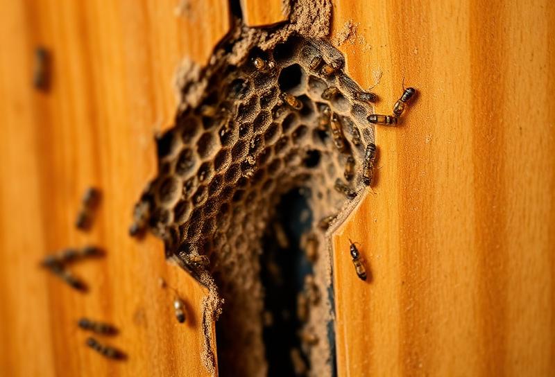 أضرار النمل الأبيض في الخشب بمكة المكرمة - تلف شديد في الأبواب