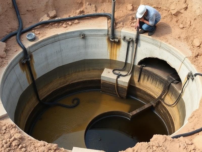بيارة صرف صحي قبل الإصلاح - مشاكل تسريب وانسداد
